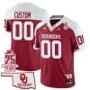 Custom Oklahoma Sooners Jersey Name and Number 25th Anniversary Patch Football Alternate Red