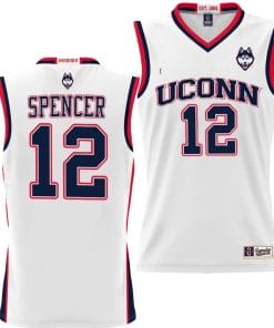 Cam Spencer Jersey #12 UConn Huskies NIL College Basketball Lightweight White