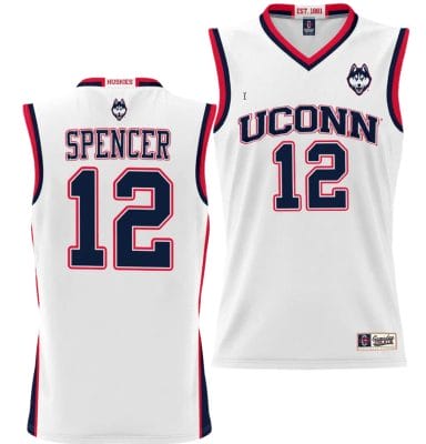 Cam Spencer Jersey #12 UConn Huskies NIL College Basketball Lightweight White 8 Cam Spencer Jersey #12 UConn Huskies NIL College Basketball Lightweight White