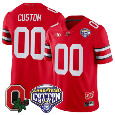 Custom Ohio State Jersey Name and Number Good Year Cotton Bowl Patch Football Scarlet 8 Custom Ohio State Jersey Name and Number Good Year Cotton Bowl Patch Football Scarlet