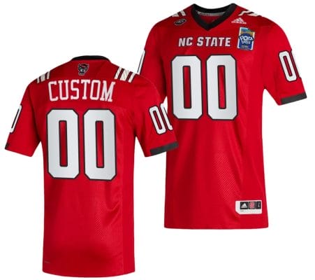 Custom NC State Wolfpack Jersey Name and Number 2023 Pop-Tarts Bowl Football Red 8 Custom NC State Wolfpack Jersey Name and Number 2023 Pop-Tarts Bowl Football Red