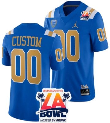 Custom UCLA Bruins Jersey Name and Number 2023 LA Bowl College Football Blue 8 Custom UCLA Bruins Jersey Name and Number 2023 LA Bowl College Football Blue