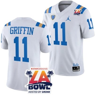 Chase Griffin Jersey #11 UCLA Bruins 2023 LA Bowl College Football White 8 Chase Griffin Jersey #11 UCLA Bruins 2023 LA Bowl College Football White