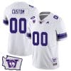 Custom Washington Huskies Jersey Name and Number Washington Map Patch Football White 5 Custom Washington Huskies Jersey Name and Number Washington Map Patch Football White
