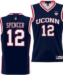 Cam Spencer Jersey #12 UConn Huskies NIL College Basketball Lightweight Navy