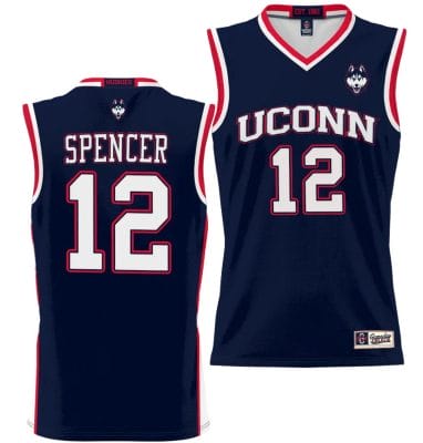 Cam Spencer Jersey #12 UConn Huskies NIL College Basketball Lightweight Navy 8 Cam Spencer Jersey #12 UConn Huskies NIL College Basketball Lightweight Navy