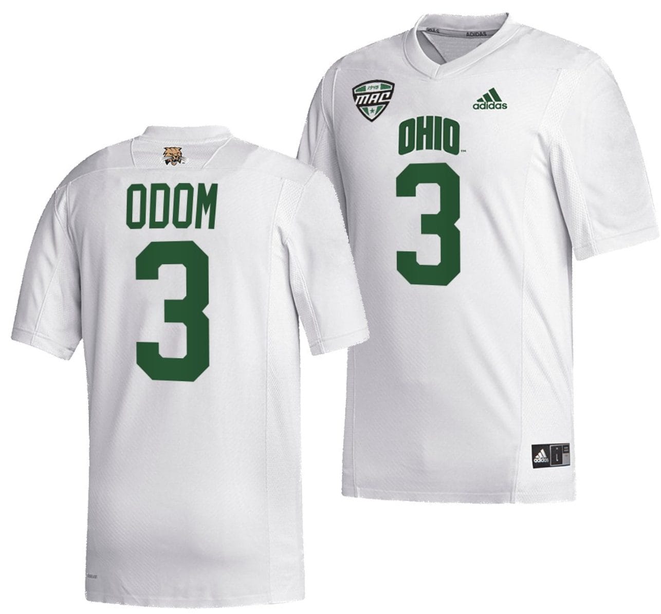 Cameron Odom Jersey #3 Ohio Bobcats College Football Uniform White 1 Cameron Odom Jersey #3 Ohio Bobcats College Football Uniform White