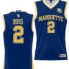 Chase Ross Jersey #2 Marquette Golden Eagles NIL Basketball Lightweight Navy 4 Chase Ross Jersey #2 Marquette Golden Eagles NIL Basketball Lightweight Navy