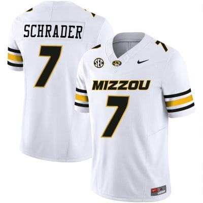 Cody Schrader Jersey #7 Missouri Tigers Vapor Limited College Football Stitched White