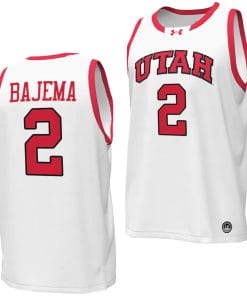 Cole Bajema Jersey #2 Utah Utes College Basketball 2023-24 Replica White