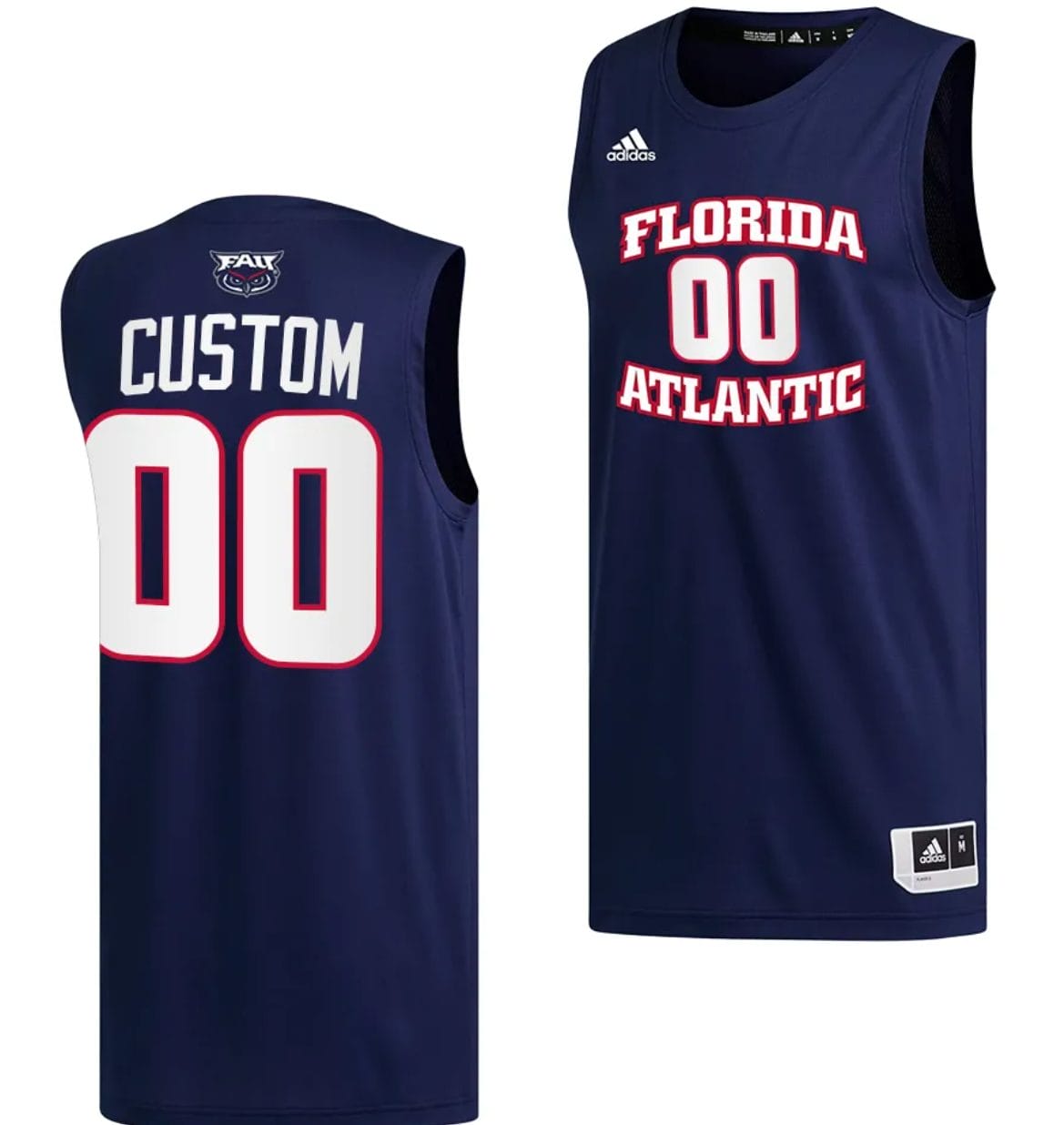 Custom FAU Owls Jersey Name and Number College Basketball Replica Navy 1 Custom FAU Owls Jersey Name and Number College Basketball Replica Navy