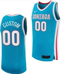 Custom Gonzaga Bulldogs Jersey Name and Number Basketball uniform 2023-24 Turquoise