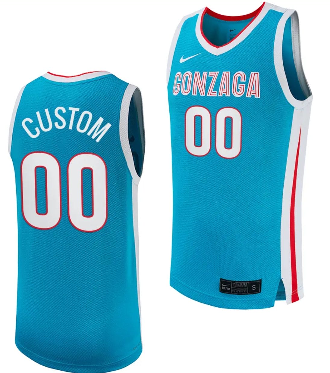 Custom Gonzaga Bulldogs Jersey Name and Number Basketball uniform 2023-24 Turquoise 1 Custom Gonzaga Bulldogs Jersey Name and Number Basketball uniform 2023-24 Turquoise