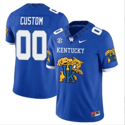 Custom Kentucky Wildcats Jersey Name and Number Vapor Limited College Football Wildcats Logo Royal