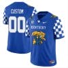 Custom Kentucky Wildcats Jersey Name and Number Vapor Limited College Football Wildcats Logo Royal Checkerboard