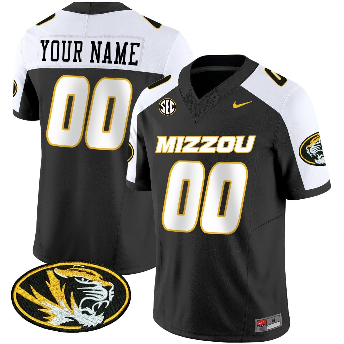 Custom Missouri Tigers Jersey Name and Number Vapor Limited College Football Stitched Black Alternate 1 Custom Missouri Tigers Jersey Name and Number Vapor Limited College Football Stitched Black Alternate