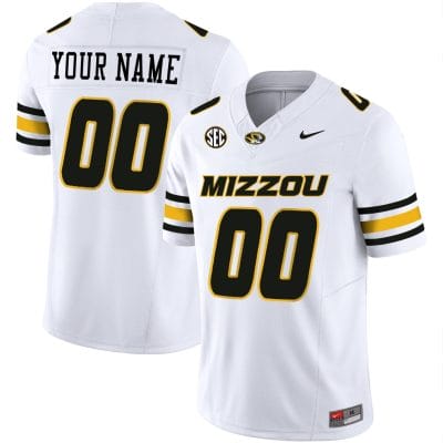 Custom Missouri Tigers Jersey Name and Number Vapor Limited College Football Stitched White