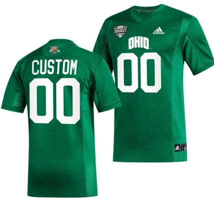 Custom Ohio Bobcats Jersey Name and Number College Football Uniform Green