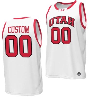 Custom Utah Utes Jersey Name and Number College Basketball 2023-24 Replica White