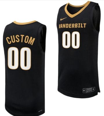 Custom Vanderbilt Commodores Jersey Replica Basketball uniform Black 2023-24 8 Custom Vanderbilt Commodores Jersey Replica Basketball uniform Black 2023-24