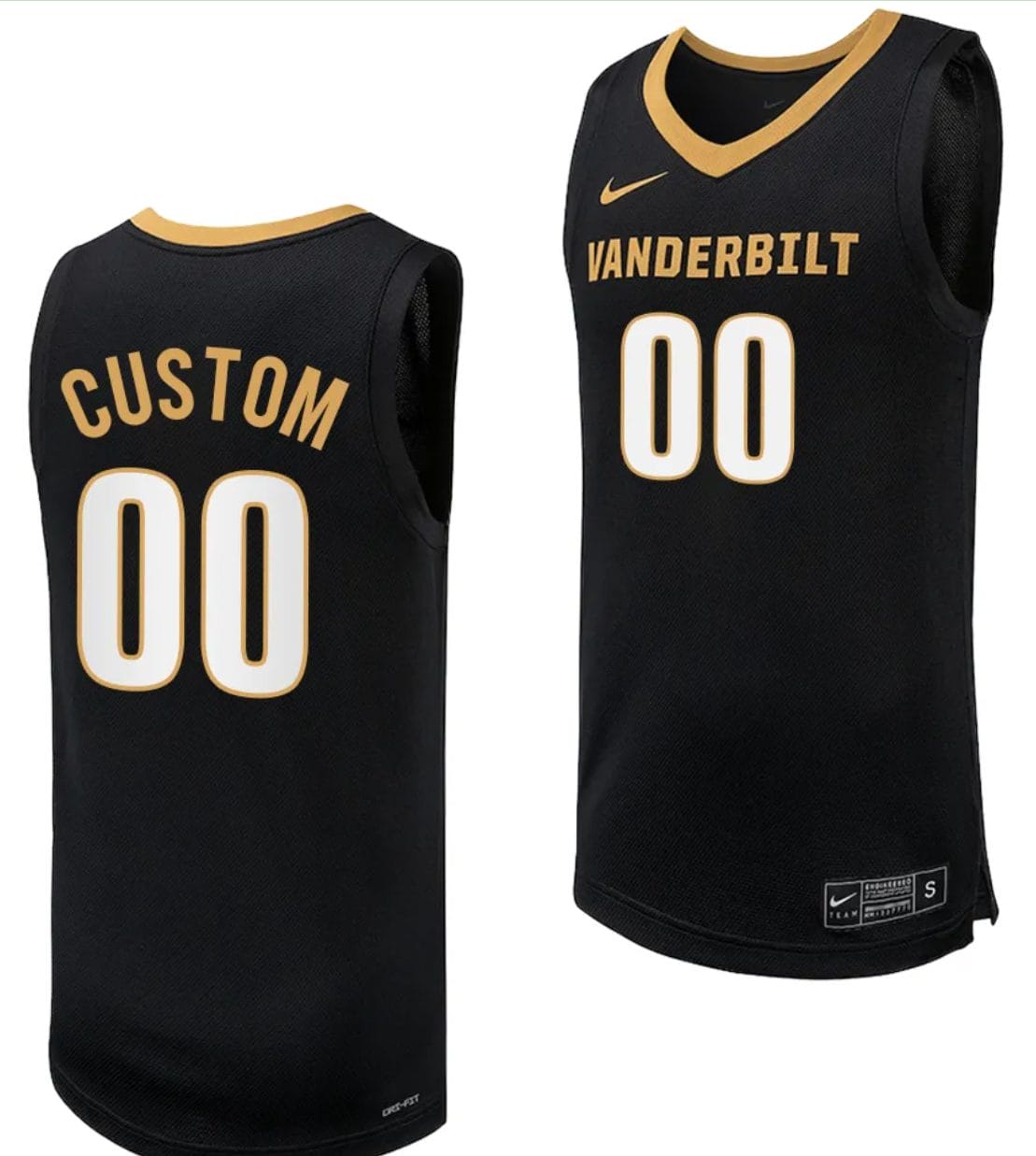 Custom Vanderbilt Commodores Jersey Replica Basketball uniform Black 2023-24 1 Custom Vanderbilt Commodores Jersey Replica Basketball uniform Black 2023-24