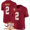 Derrick Henry Jersey #2 Alabama Crimson SEC Championship 2023 Patch Vapor Gold Football Crimson 4 Derrick Henry Jersey #2 Alabama Crimson SEC Championship 2023 Patch Vapor Gold Football Crimson