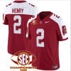 Derrick Henry Jersey #2 Alabama Crimson SEC Championship 2023 Patch Vapor Limited Football Crimson Alternate