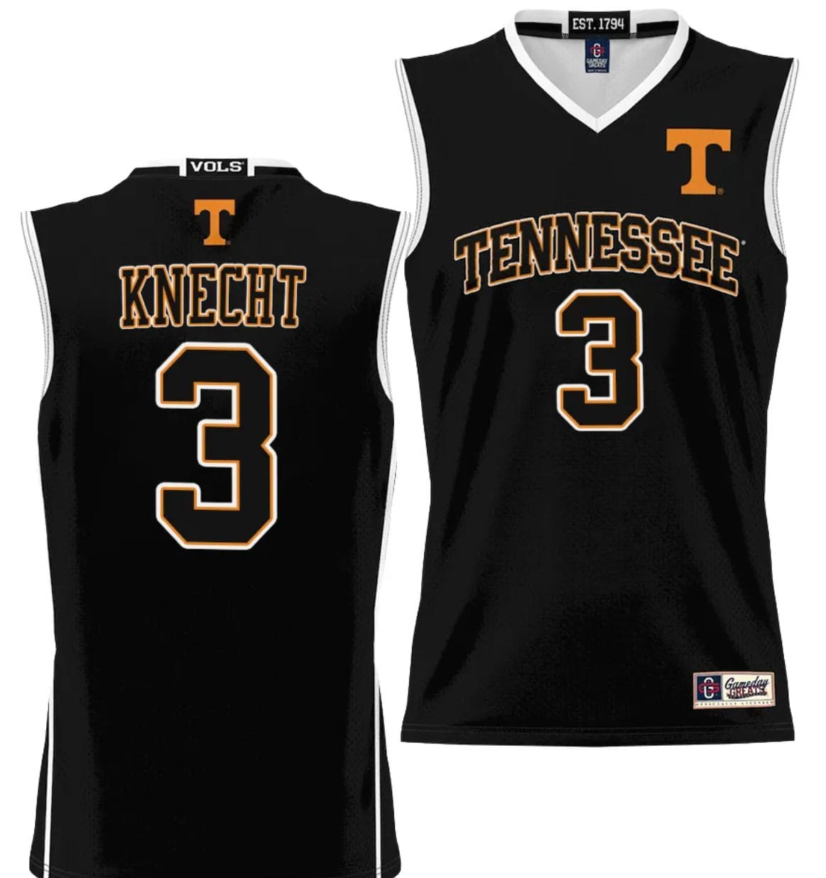 Dalton Knecht Jersey #3 Tennessee Volunteers NIL College Basketball Lightweight Black 1 Dalton Knecht Jersey #3 Tennessee Volunteers NIL College Basketball Lightweight Black
