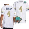 Dontae Smith Jersey #4 Georgia Tech Yellow Jackets 2023 Gasparilla Bowl Patch Football White
