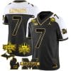 Donovan Edwards Jersey #7 Michigan Wolverines 2023 Big Ten Back to Back Champions Patch Stitched Gold Alternate