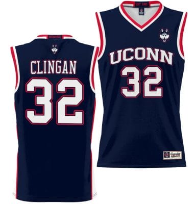 Donovan Clingan Jersey #32 UConn Huskies NIL College Basketball Lightweight Navy 8 Donovan Clingan Jersey #32 UConn Huskies NIL College Basketball Lightweight Navy