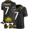 Donovan Edwards Jersey #7 Michigan Wolverines 2023 Big Ten Champions Patch Stitched Black Limited