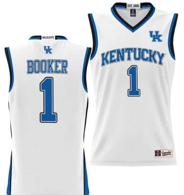 Devin Booker Jersey #1 Kentucky Wildcats NIL College Basketball Lightweight White