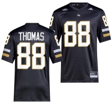 Demaryius Thomas Jersey #88 Georgia Tech Yellow Jackets 2023 Premier Football Uniform Black 10 Demaryius Thomas Jersey #88 Georgia Tech Yellow Jackets 2023 Premier Football Uniform Black