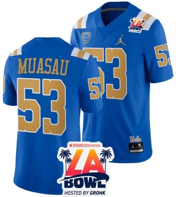 Darius Muasau Jersey #53 UCLA Bruins 2023 LA Bowl College Football Blue 8 Darius Muasau Jersey #53 UCLA Bruins 2023 LA Bowl College Football Blue