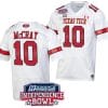 Drae McCray Jersey #10 Texas Tech Red Raiders Independence Bowl Patch Football 2023 White 4 Drae McCray Jersey #10 Texas Tech Red Raiders Independence Bowl Patch Football 2023 White