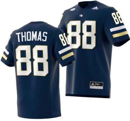 Demaryius Thomas Jersey #88 Georgia Tech Yellow Jackets 2023 Premier Football Uniform Navy