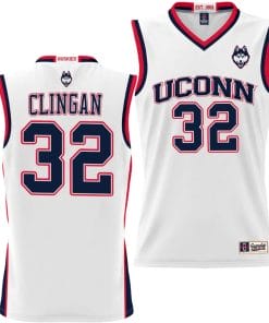 Donovan Clingan Jersey #32 UConn Huskies NIL College Basketball Lightweight White