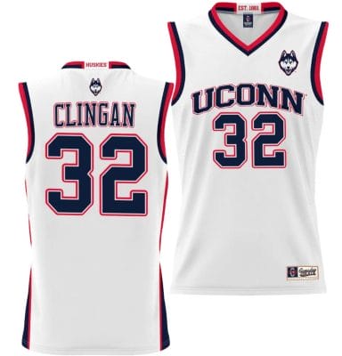 Donovan Clingan Jersey #32 UConn Huskies NIL College Basketball Lightweight White