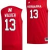 Derrick Walker Jersey #13 Nebraska Cornhuskers Basketball Swingman 2023-24 Red
