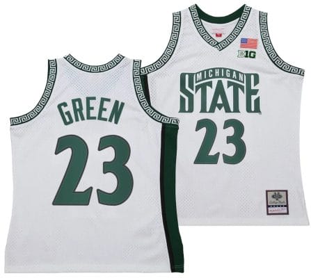 Draymond Green Jersey #23 Michigan State Spartans 125th Basketball Anniversary 1999 Throwback White