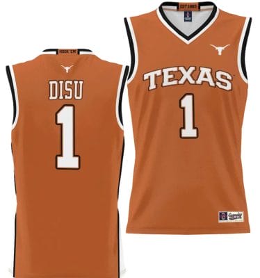 Dylan Disu Jersey #1 Texas Longhorns NIL College Basketball Lightweight Orange