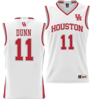 Damian Dunn Jersey #11 Houston Cougars NIL College Basketball Lightweight White