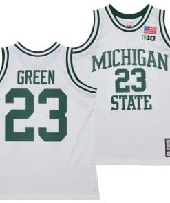 Draymond Green Jersey #23 Michigan State Spartans 125th Basketball Anniversary 1990 Throwback White