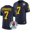 Donovan Edwards Jersey #7 Michigan Wolverines Rose Bowl 2024 Patch College Football Playoff Navy 5 Donovan Edwards Jersey #7 Michigan Wolverines Rose Bowl 2024 Patch College Football Playoff Navy