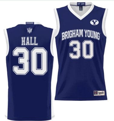 Dallin Hall Jersey #30 BYU Cougars NIL College Basketball Jersey Lightweight Navy 8 Dallin Hall Jersey #30 BYU Cougars NIL College Basketball Jersey Lightweight Navy