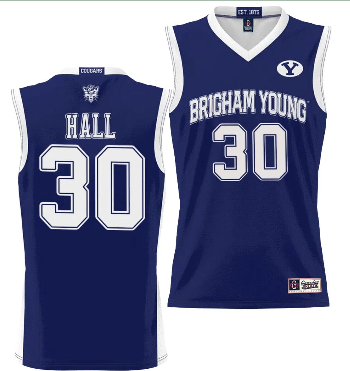 Dallin Hall Jersey #30 BYU Cougars NIL College Basketball Jersey Lightweight Navy 1 Dallin Hall Jersey #30 BYU Cougars NIL College Basketball Jersey Lightweight Navy