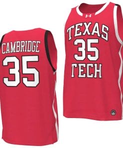 Devan Cambridge Jersey #35 Texas Tech Red Raiders Basketball uniform Red