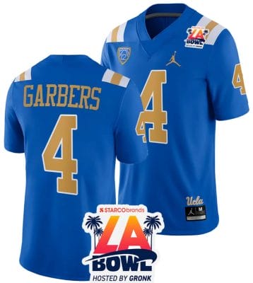 Ethan Garbers Jersey #4 UCLA Bruins 2023 LA Bowl College Football Blue 8 Ethan Garbers Jersey #4 UCLA Bruins 2023 LA Bowl College Football Blue