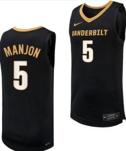 Ezra Manjon Jersey #5 Vanderbilt Commodores Replica Basketball uniform Black